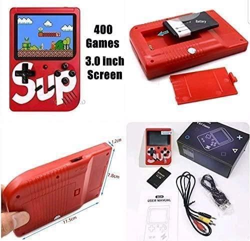 400 in 1 Sup Video Games Portable, Led Screen and USB Rechargeable, Handheld Console, Classic Retro Game Box Toy for Kids Boys & Girls (Multi Color ,1 pcs)